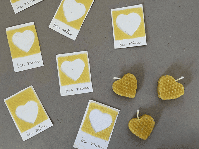 beeswax heart valentines