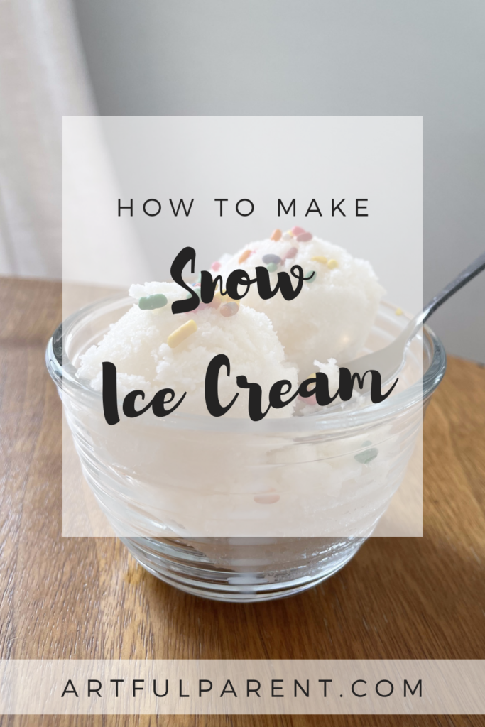 snow ice cream pinterest