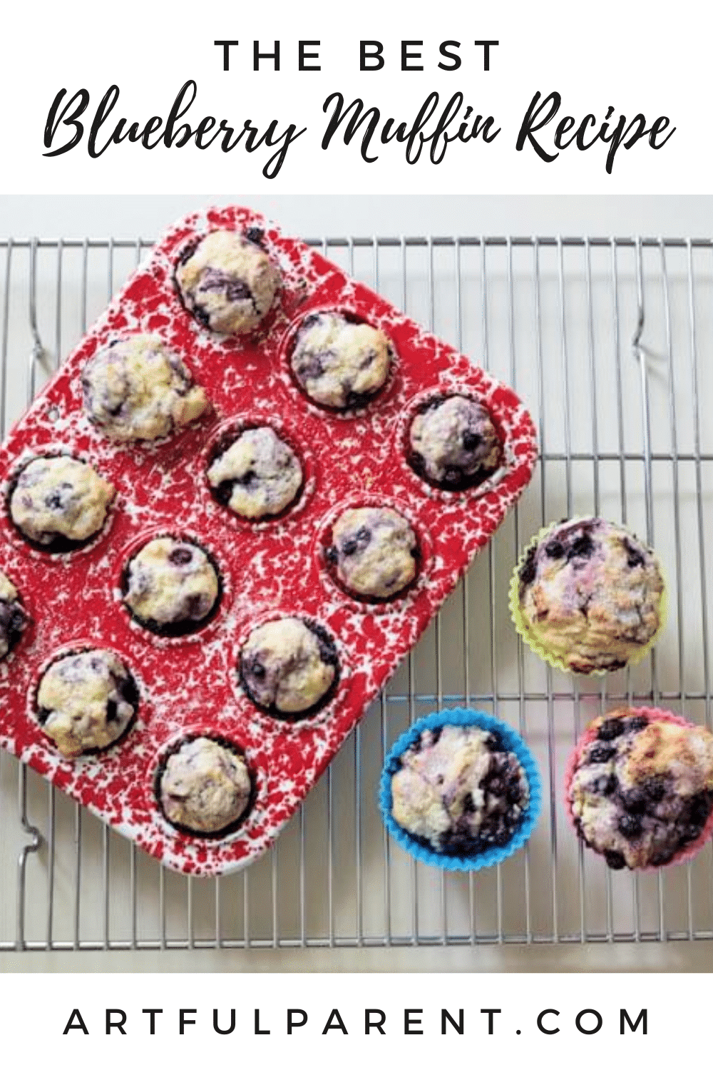 blueberry muffin recipe pin