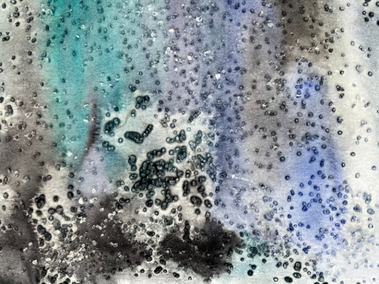 salt on watercolors