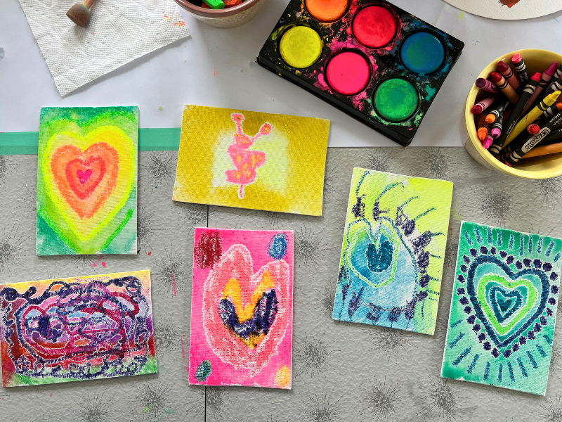 watercolor resist on canvas (1)