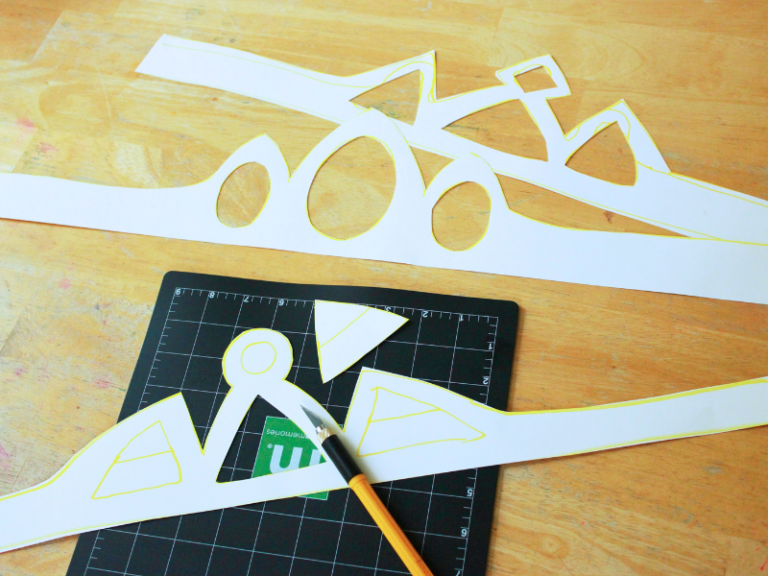 cutting crowns out of paper