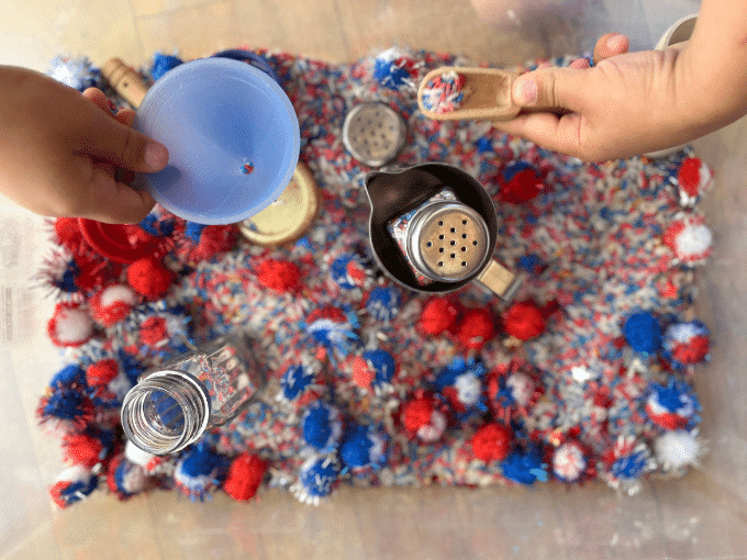 sensory play crafts for fourth of july