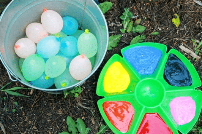water balloon painting
