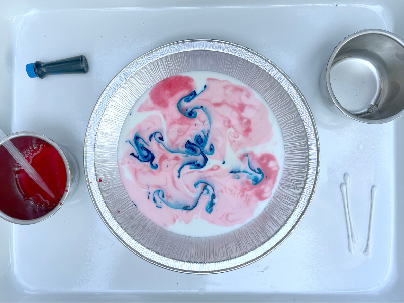 milky fireworks crafts for fourth of july