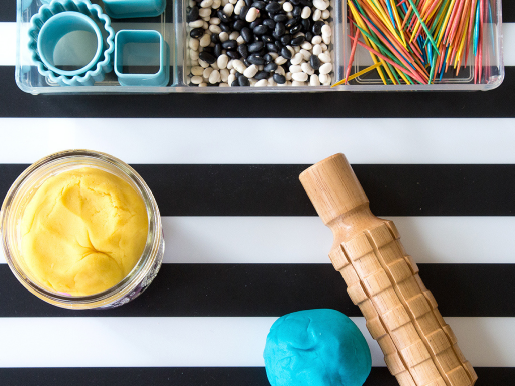 playdough and poke ins