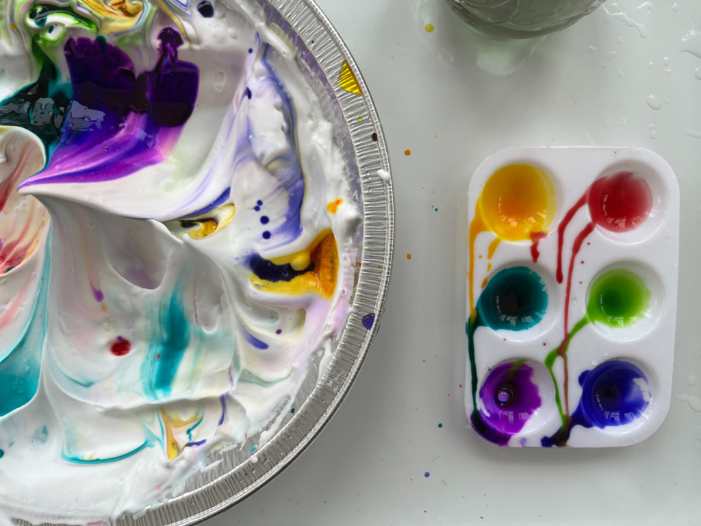 shaving cream marbling