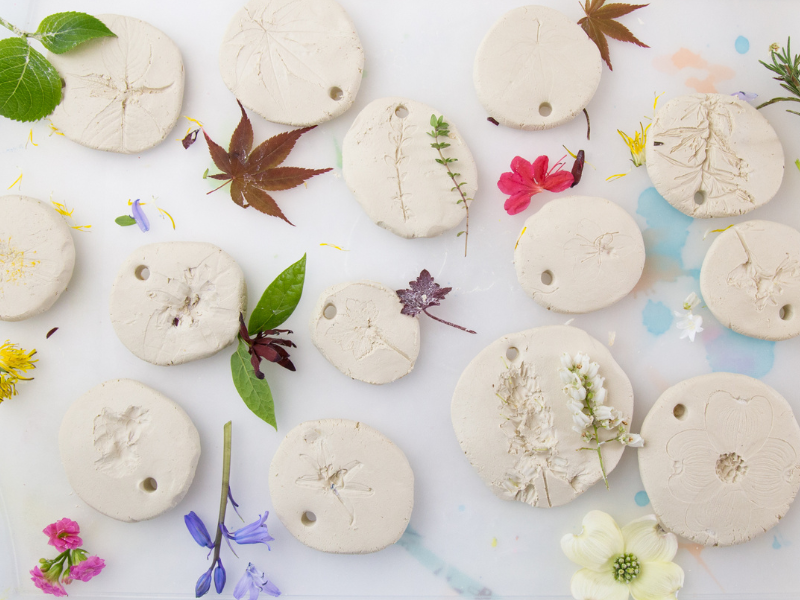 nature print ornaments