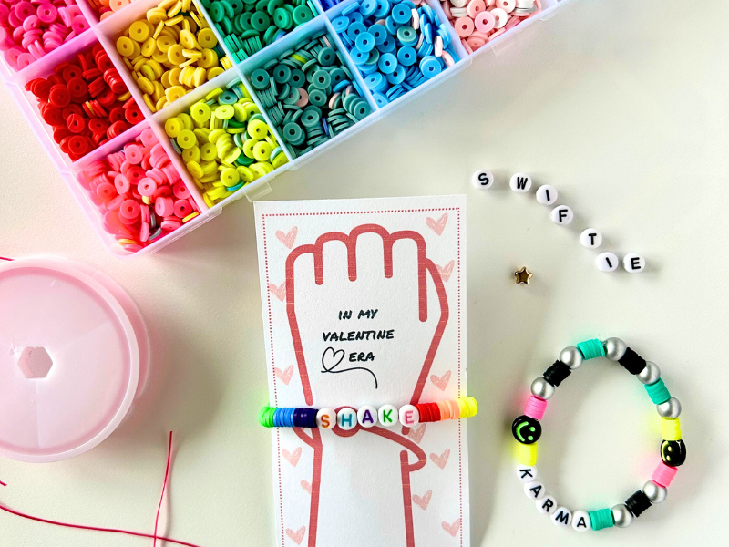 Making Taylor Swift Valentine Bracelets