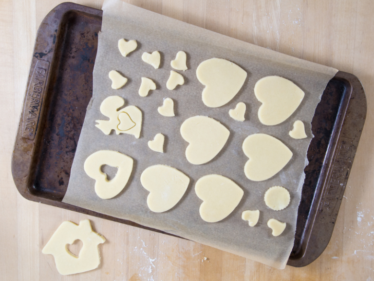 sugar cookies on tray