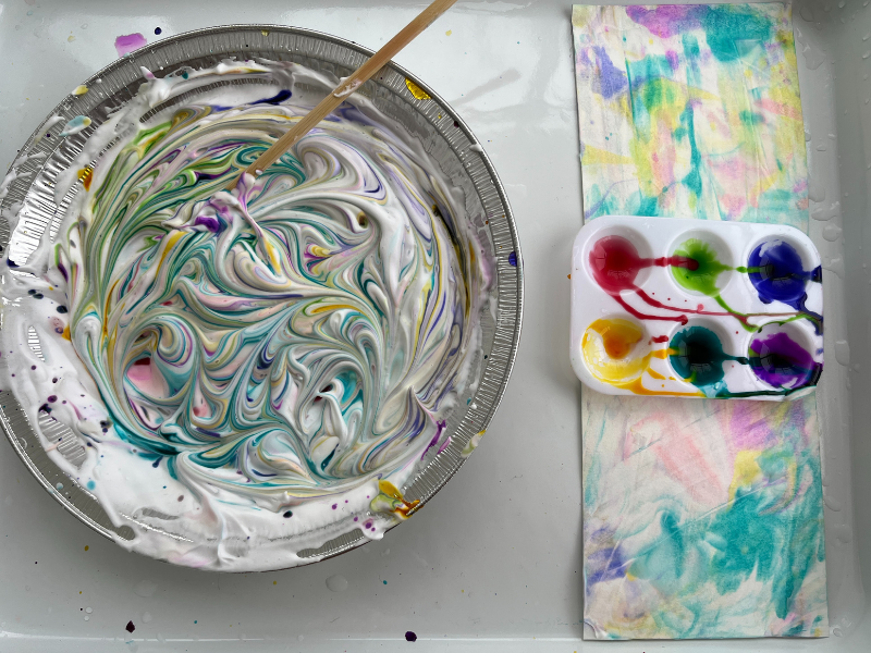 shaving cream marbling featured