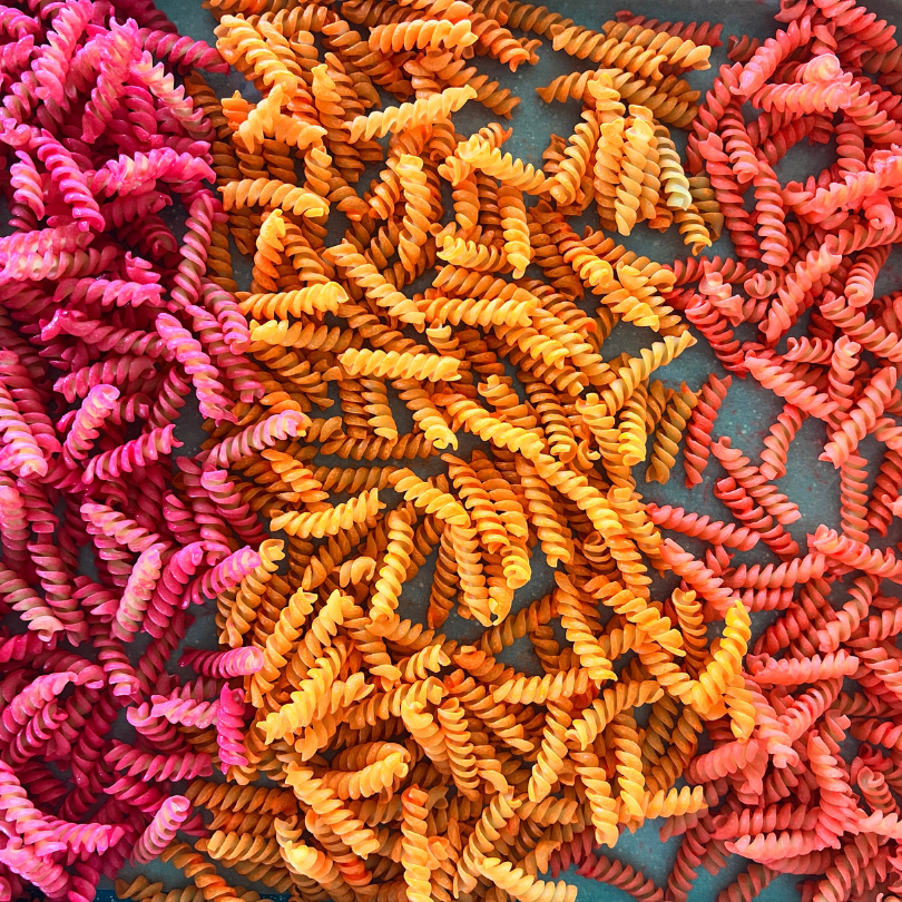 dyed pasta