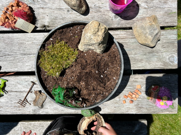making a fairy garden