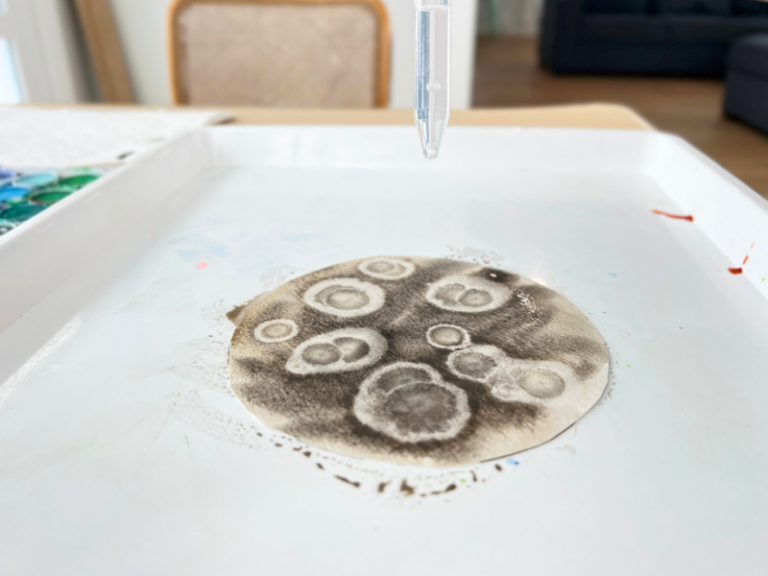 using dropper with watercolors