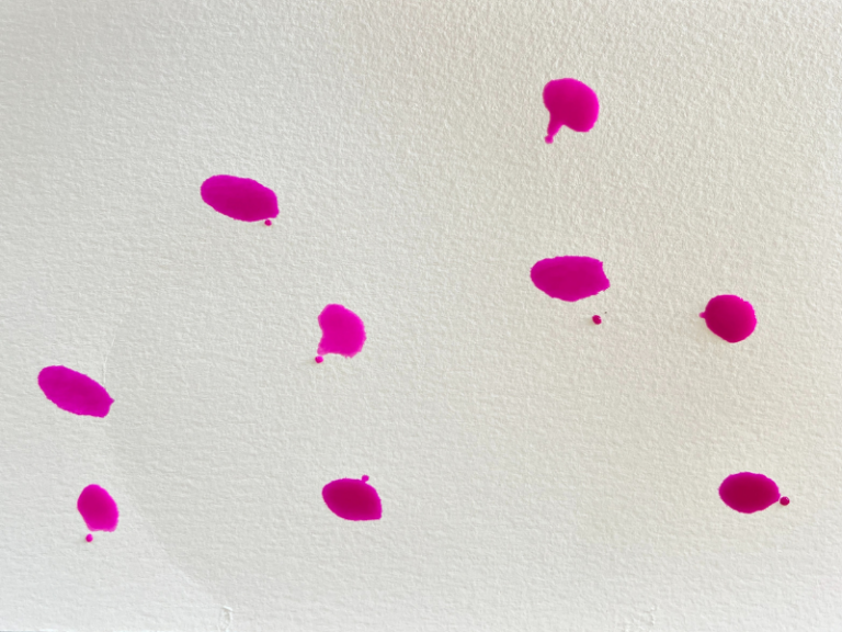 drops of paint on paper