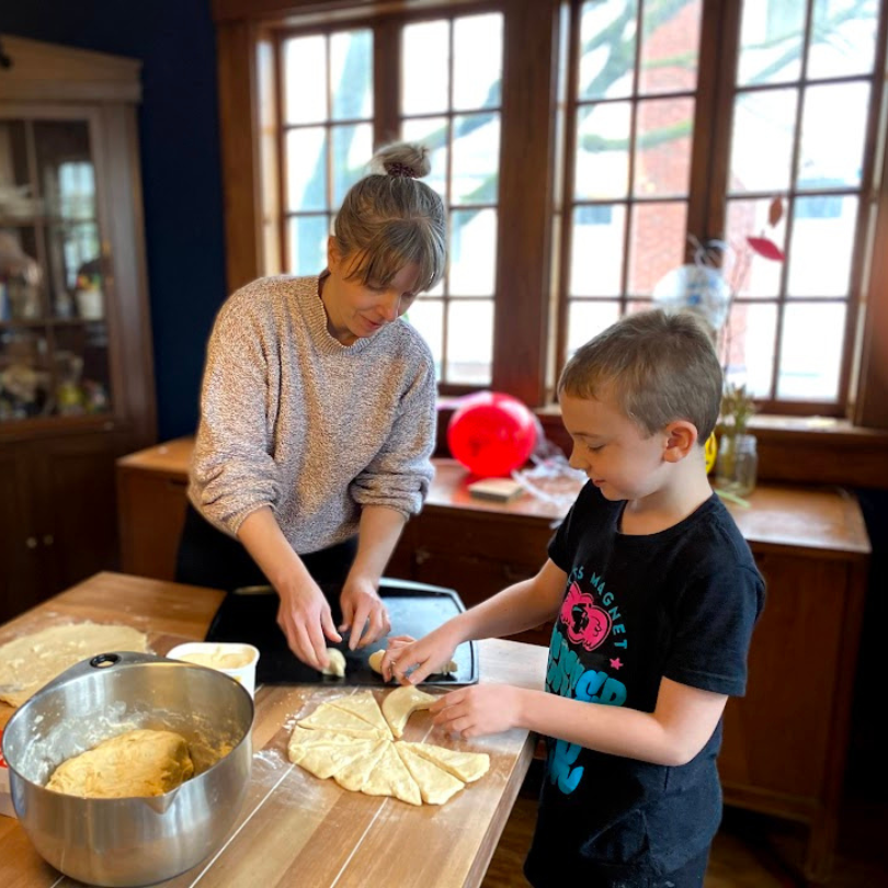 making scones with mom mother's day crafts