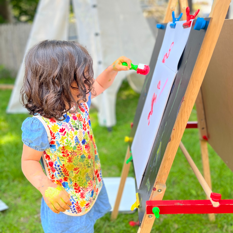 painting at the easel