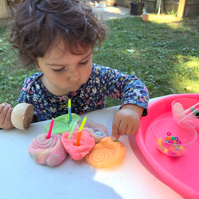 playdough and poke ins