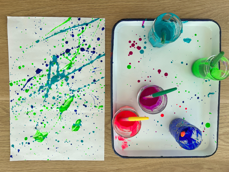 splatter painting