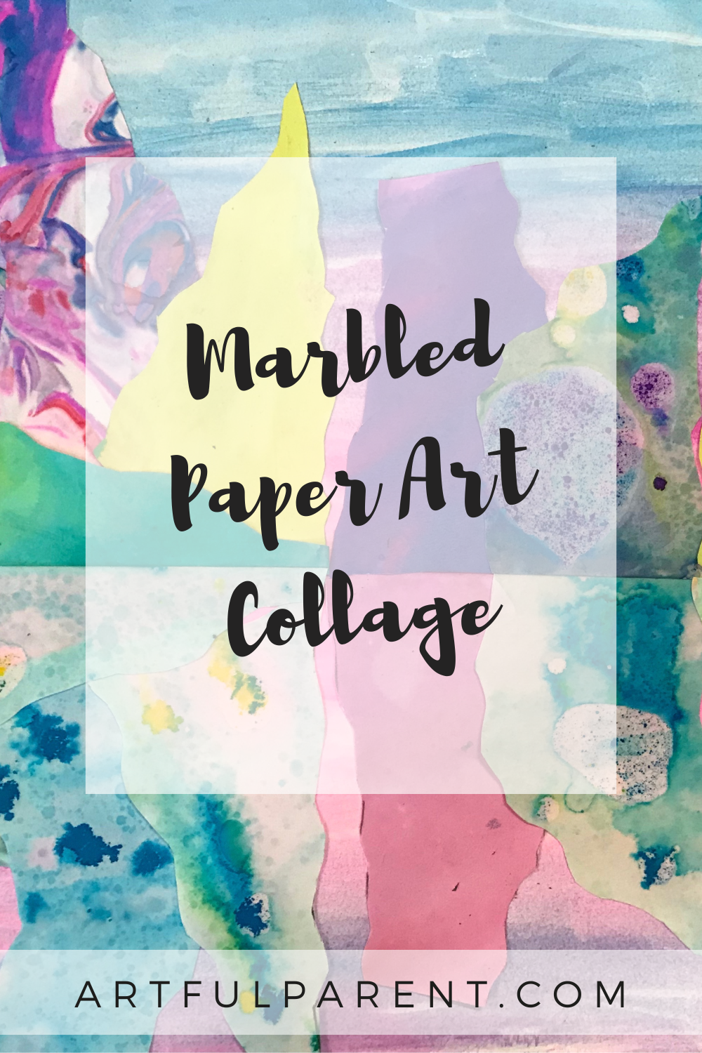 How to Make Marbled Paper Art Collages for Kids