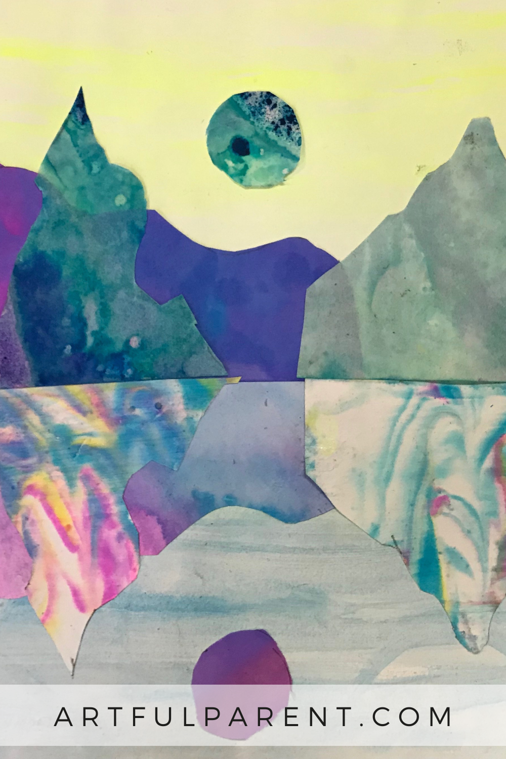 How to Make Marbled Paper Art Collages for Kids