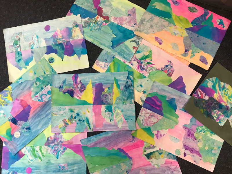 marbled paper art work