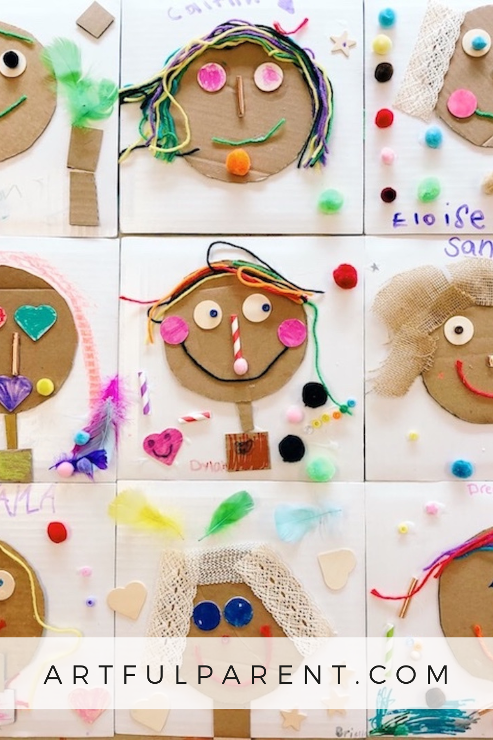 Explore Texture With Mixed Media Collage Portraits for Kids