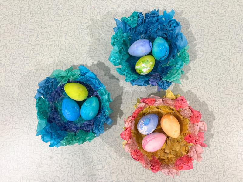 tissue paper nests