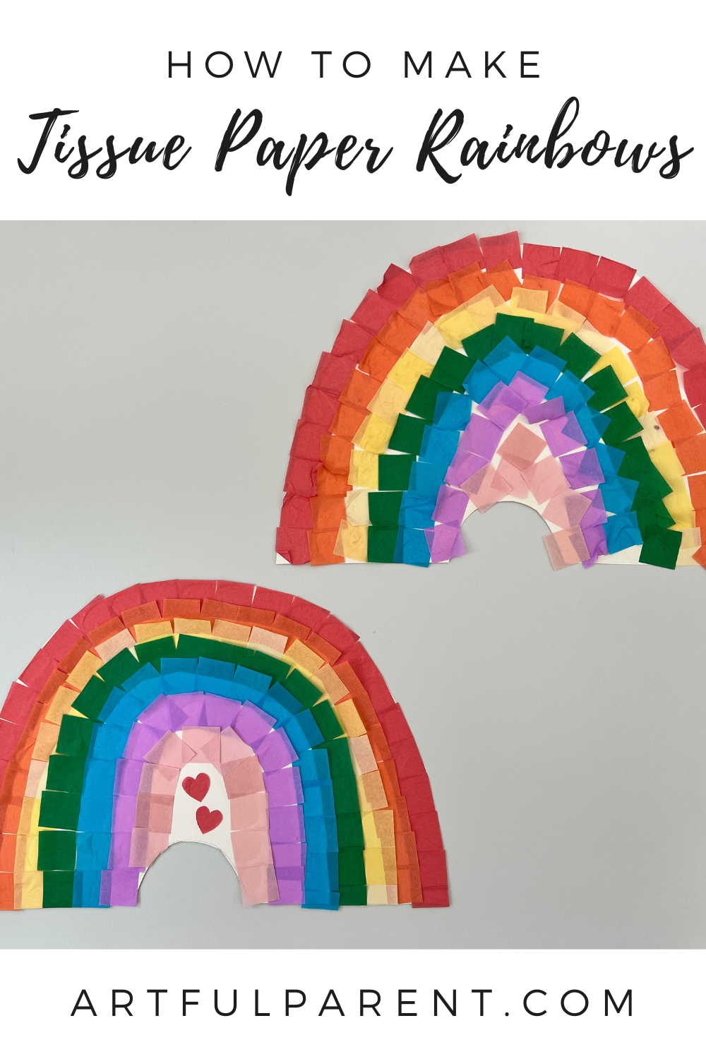 tissue paper rainbow pinterest