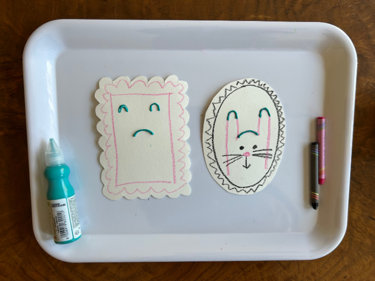 starting bunny painting