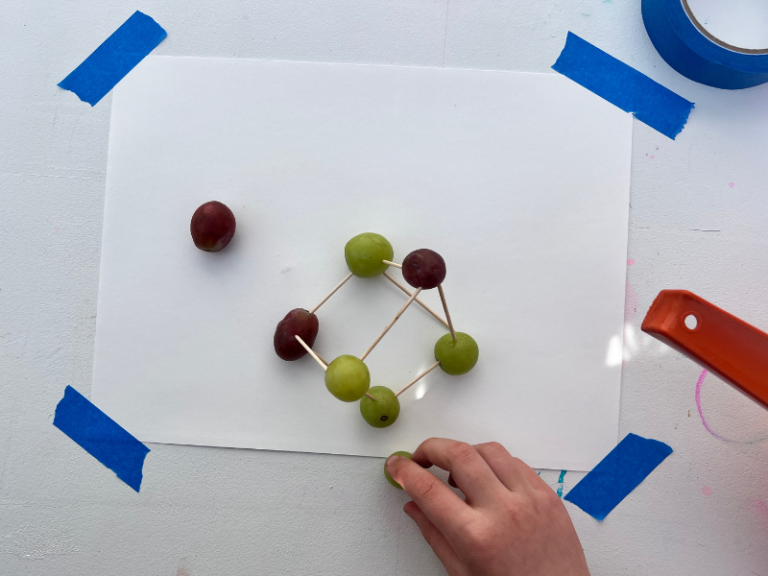 making a grape sculpture
