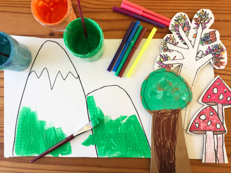 painting forest elements