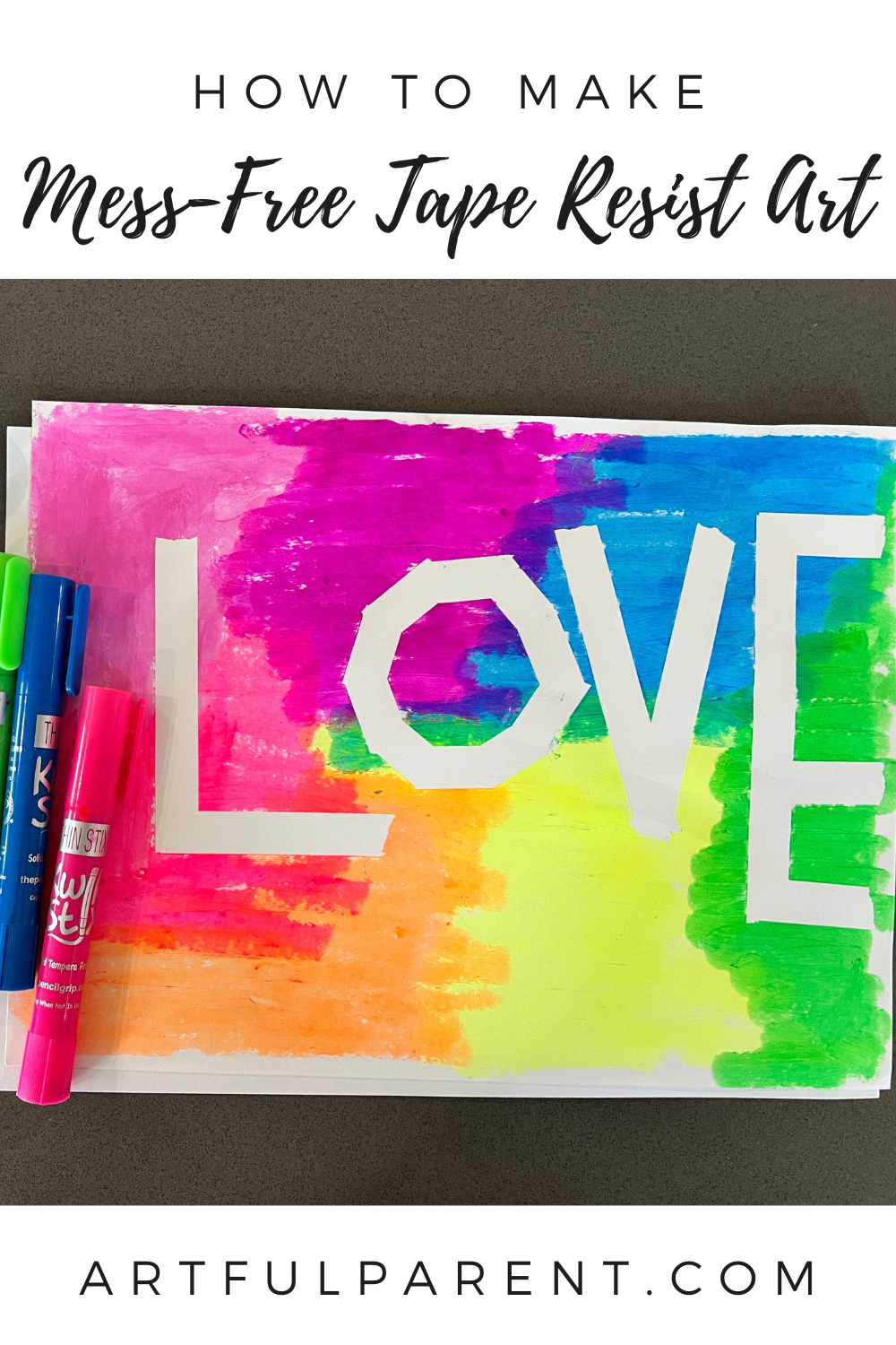 How to Make Mess-Free Tape Resist Art