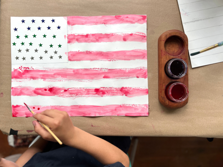 painting red stripes