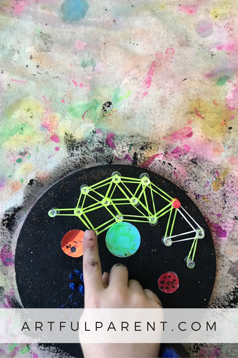 How to Make DIY Space Geoboards for Kids
