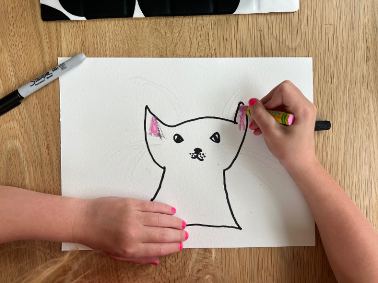 coloring a cat