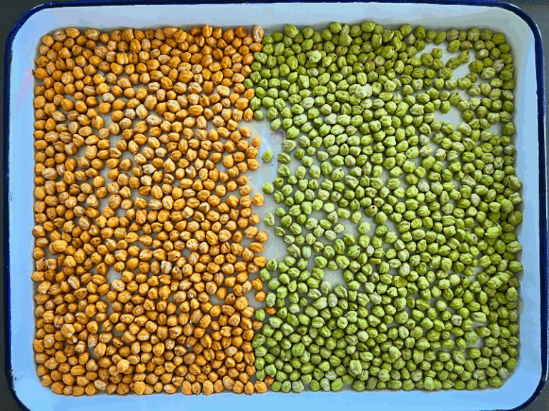 drying chickpeas on tray