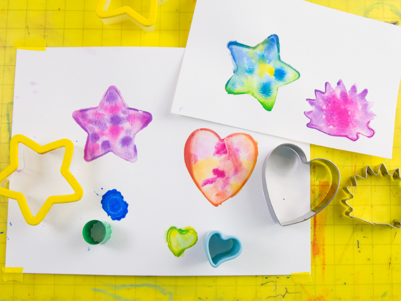 watercolor shapes