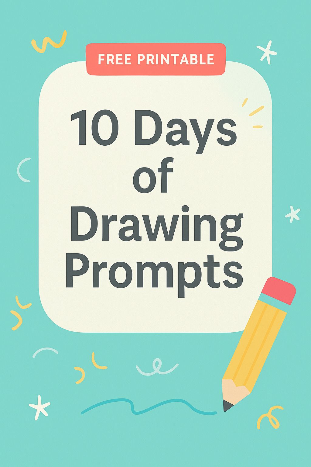 10 days of drawing prompts cover